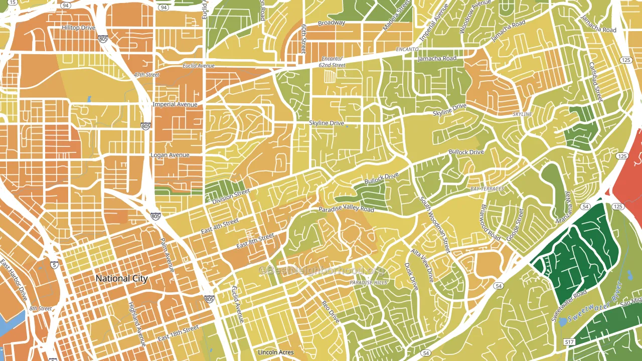 Alta Vista, San Diego, CA block-group voter-turnout map