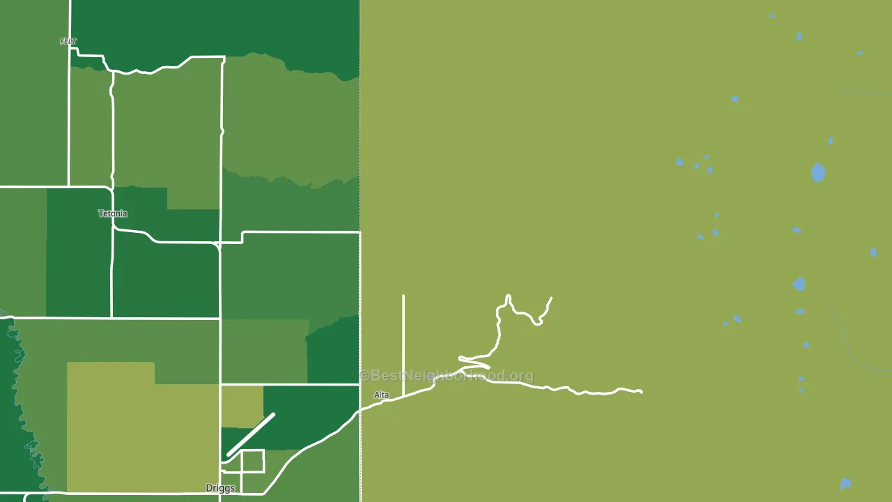 Alta, WY block-group voter-turnout map
