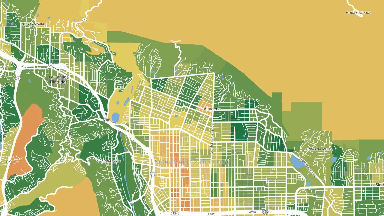Altadena, CA block-group voter-turnout map