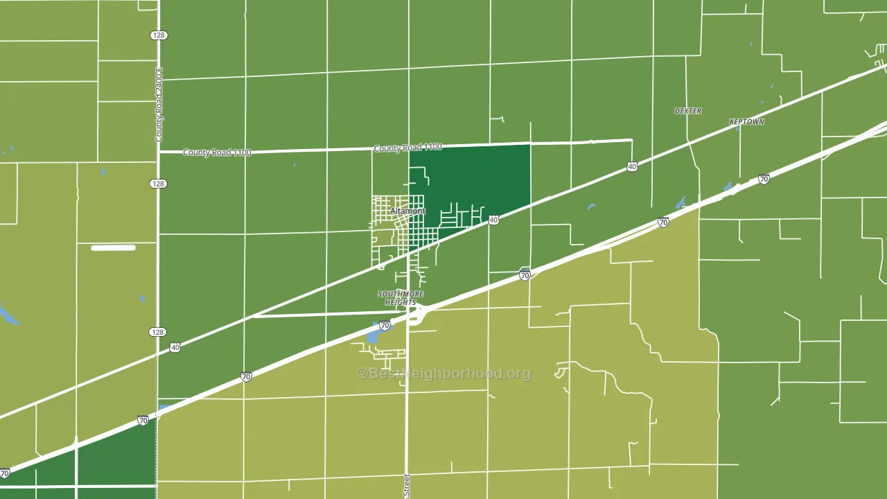 Altamont, IL block-group voter-turnout map