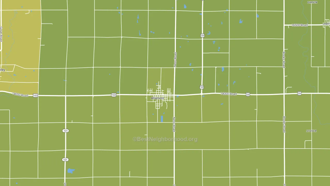 Altamont, KS block-group voter-turnout map