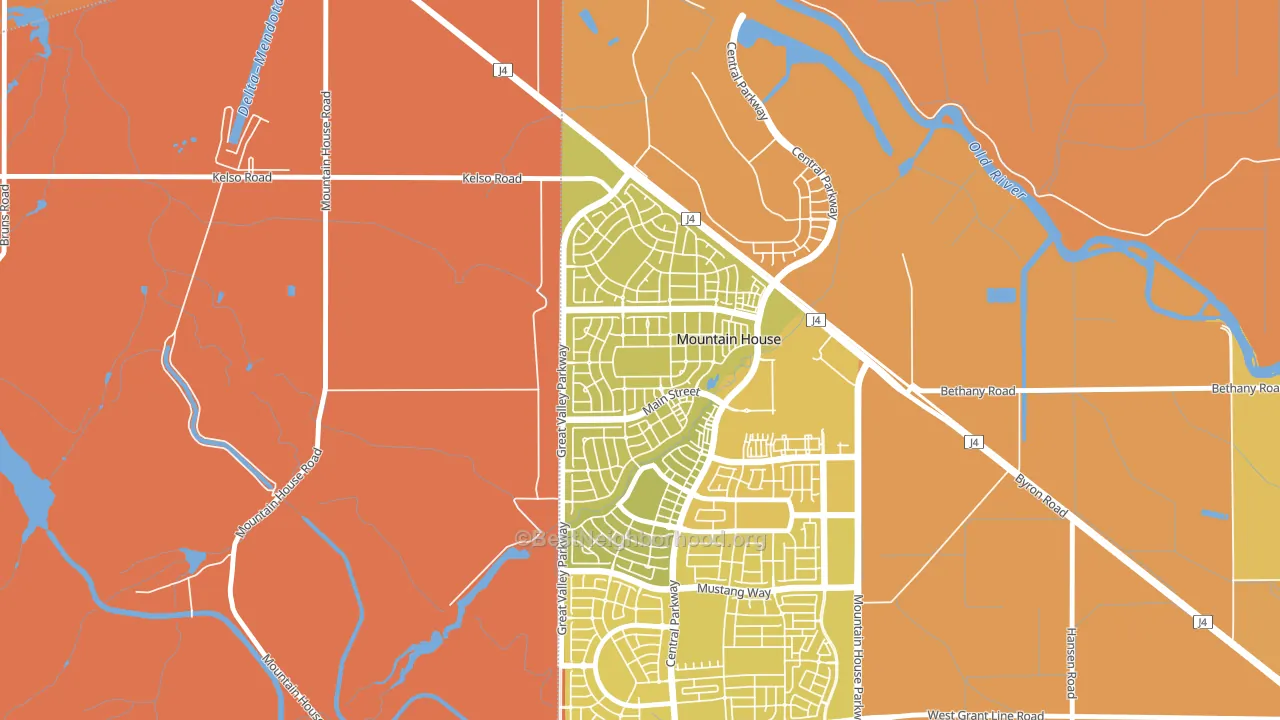 Altamont, Mountain House, CA block-group voter-turnout map