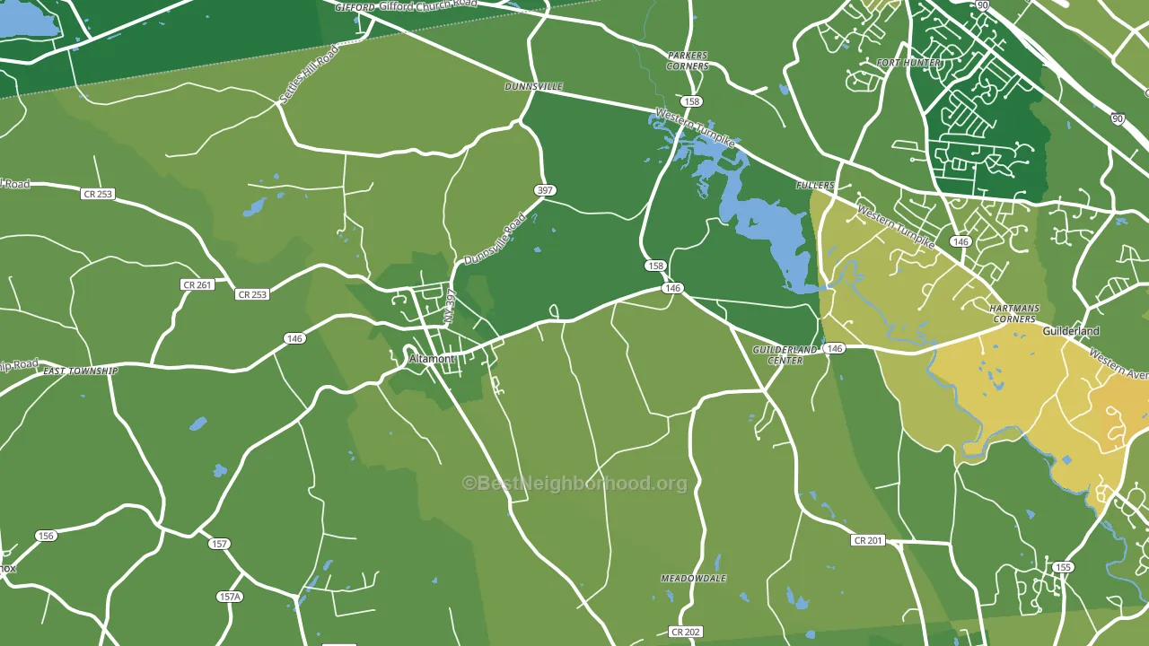 Altamont, NY block-group voter-turnout map