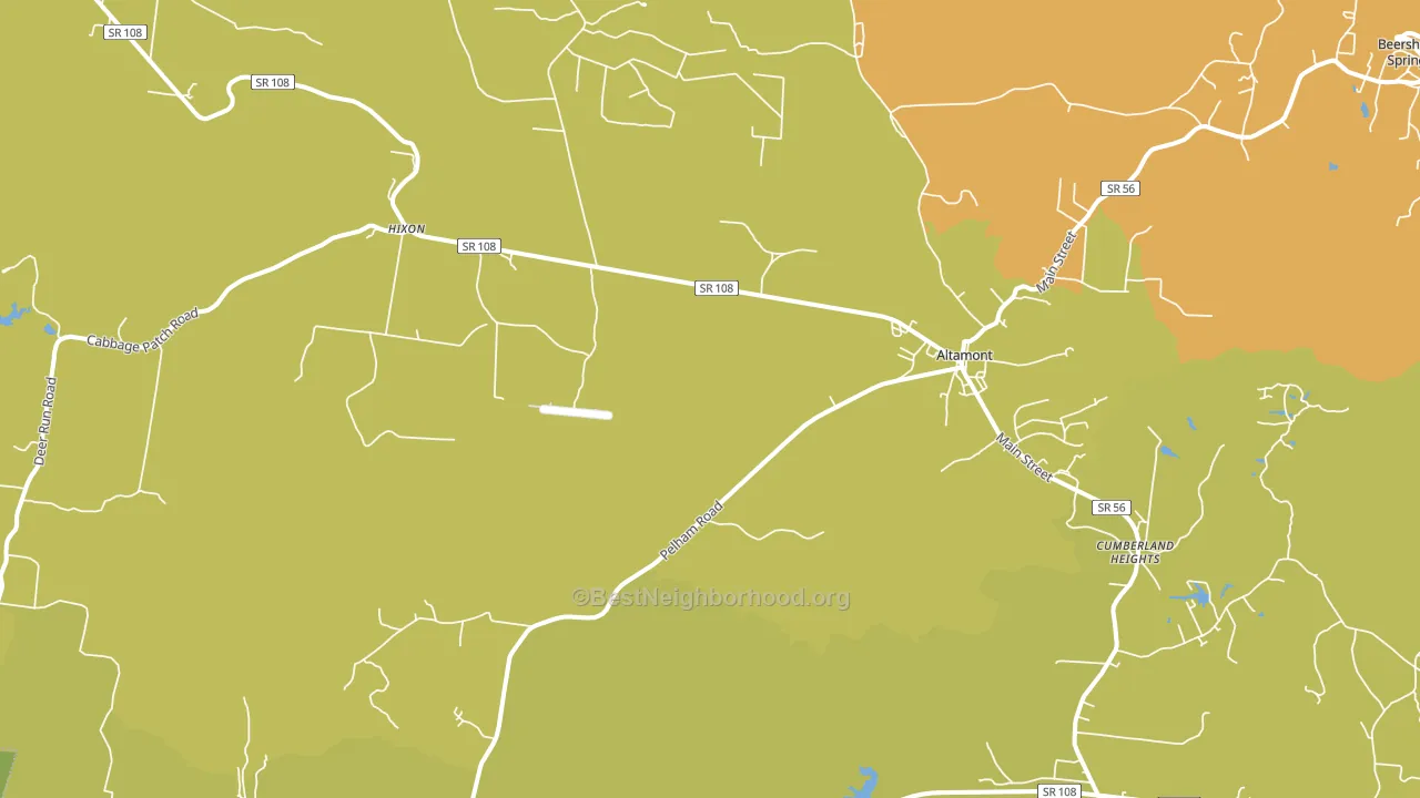 Altamont, TN block-group voter-turnout map