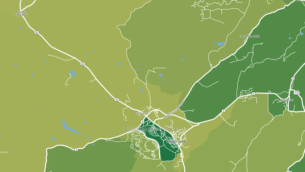 Altaville, CA block-group voter-turnout map