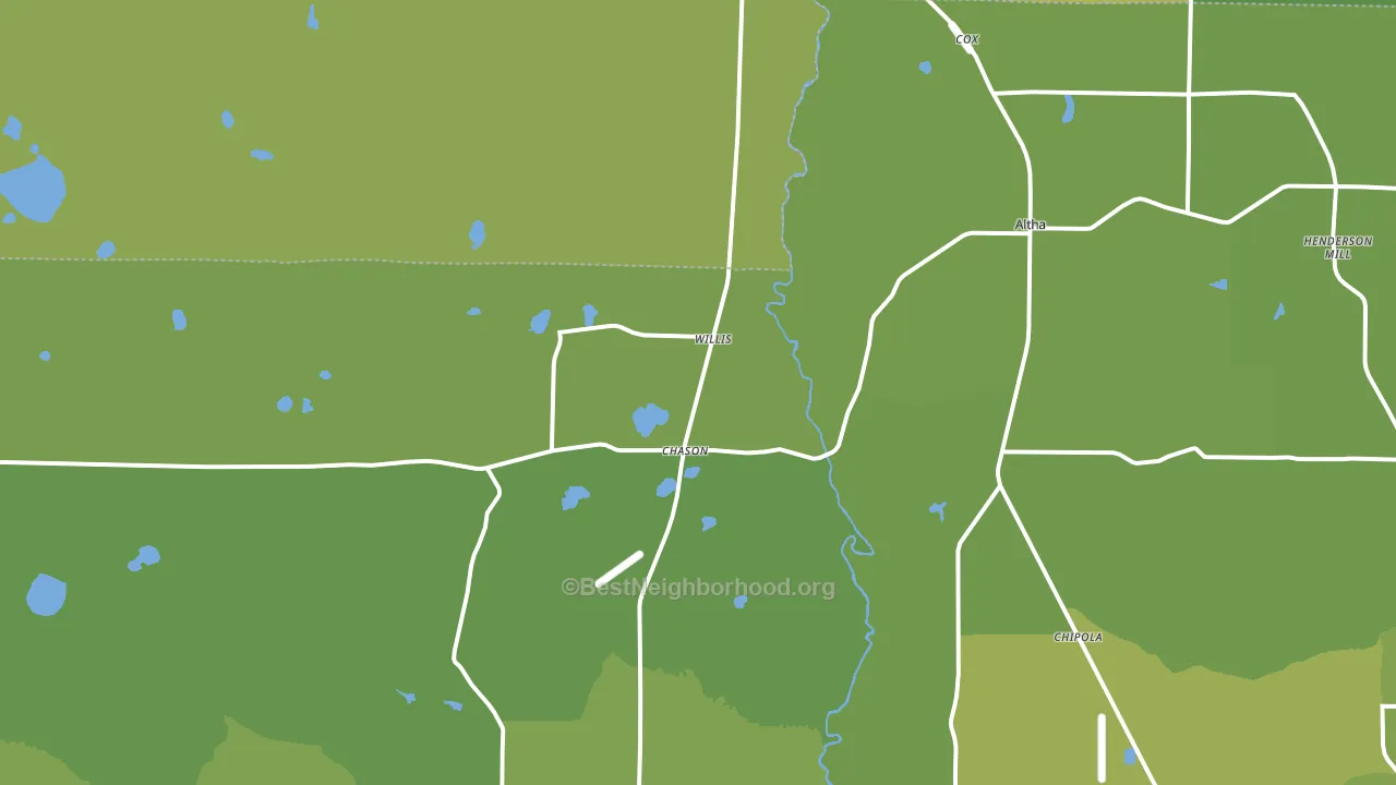 Altha, FL block-group voter-turnout map