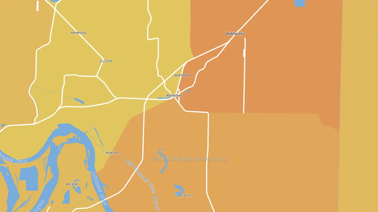 Altheimer, AR block-group voter-turnout map
