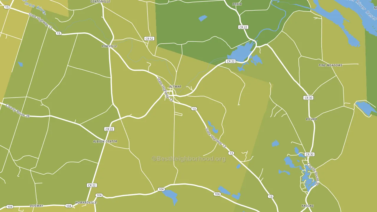 Altmar, NY block-group voter-turnout map