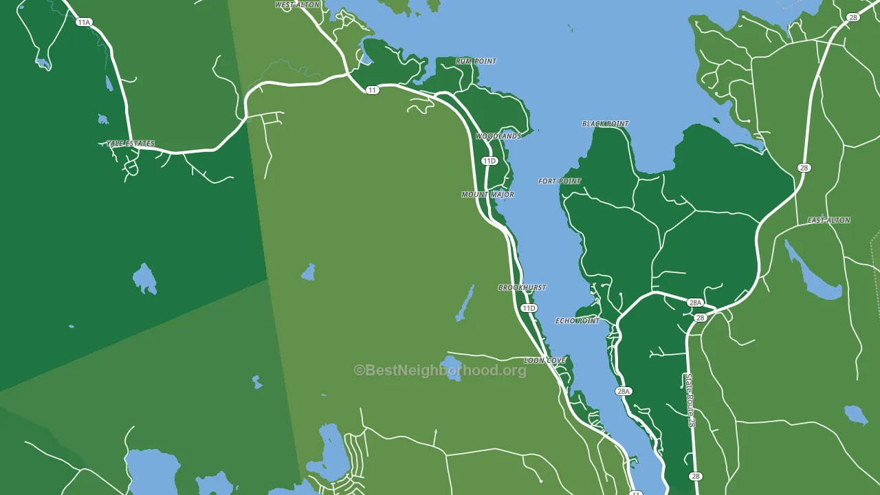 Alton Bay, NH block-group voter-turnout map