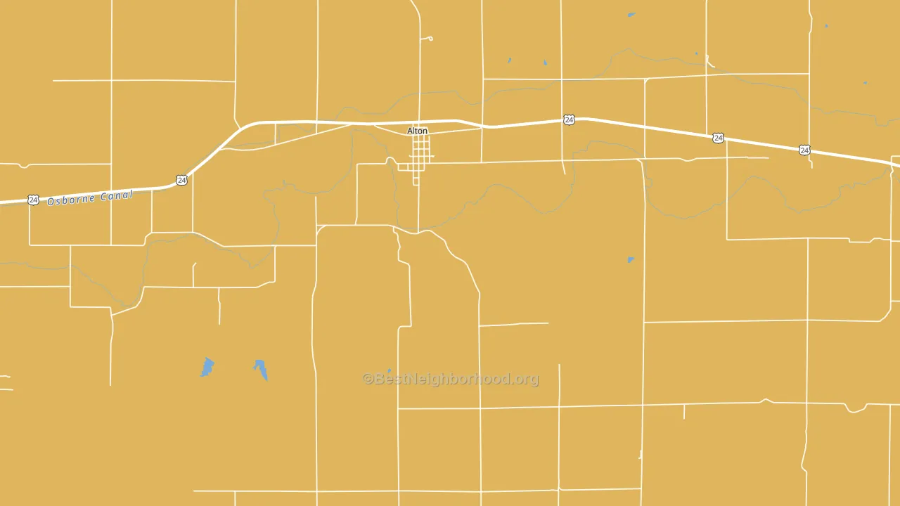 Alton, KS block-group voter-turnout map