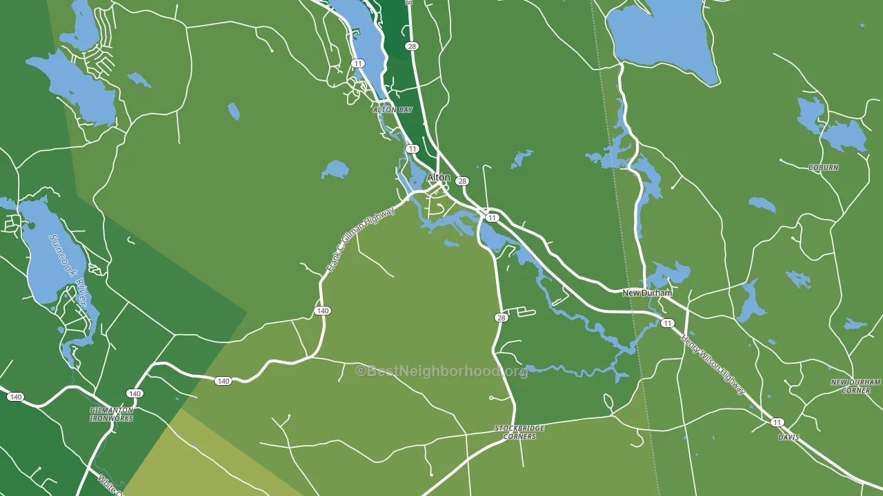 Alton, NH block-group voter-turnout map