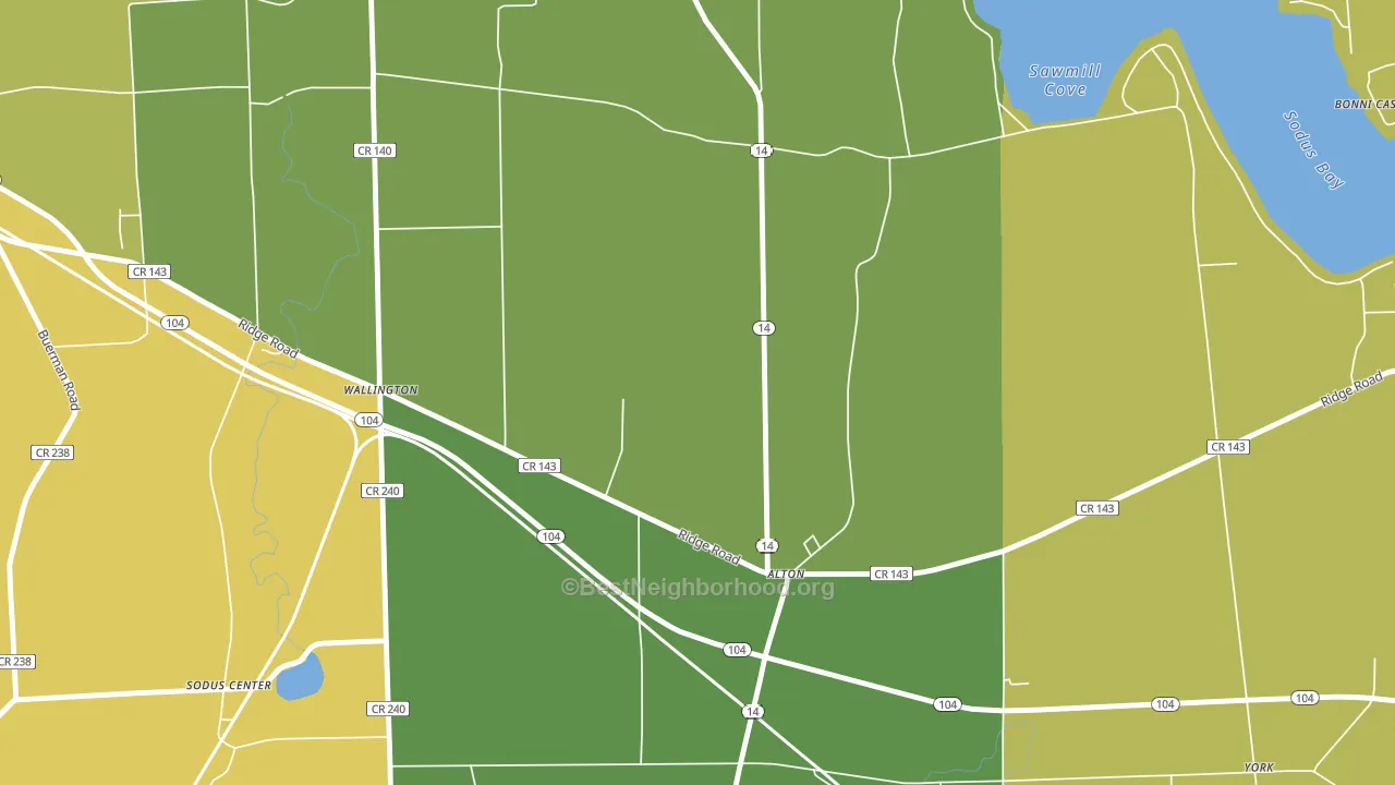 Alton, NY block-group voter-turnout map