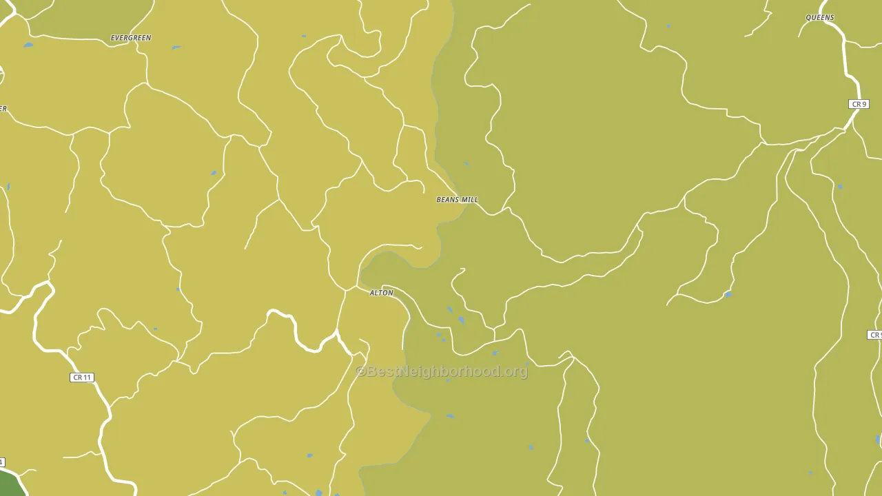 Alton, WV block-group voter-turnout map