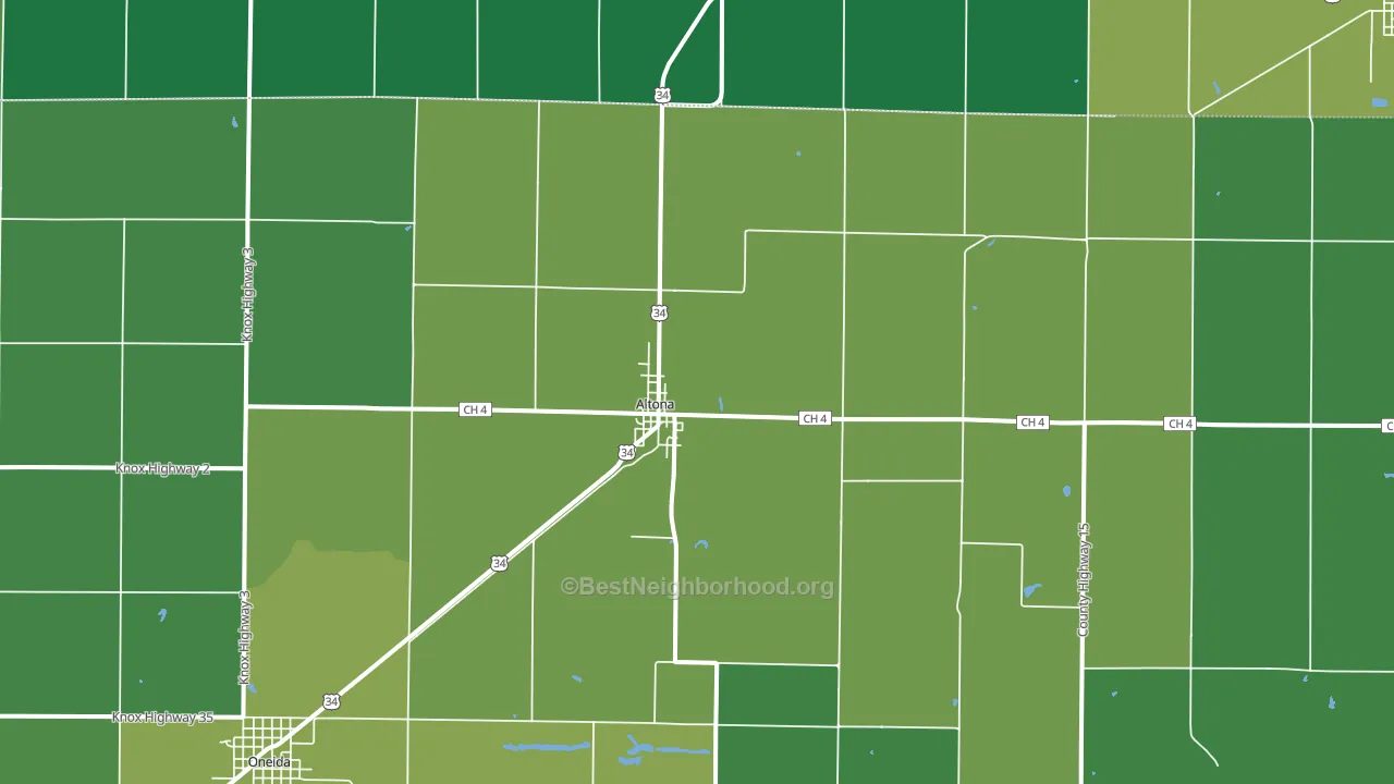 Altona, IL block-group voter-turnout map
