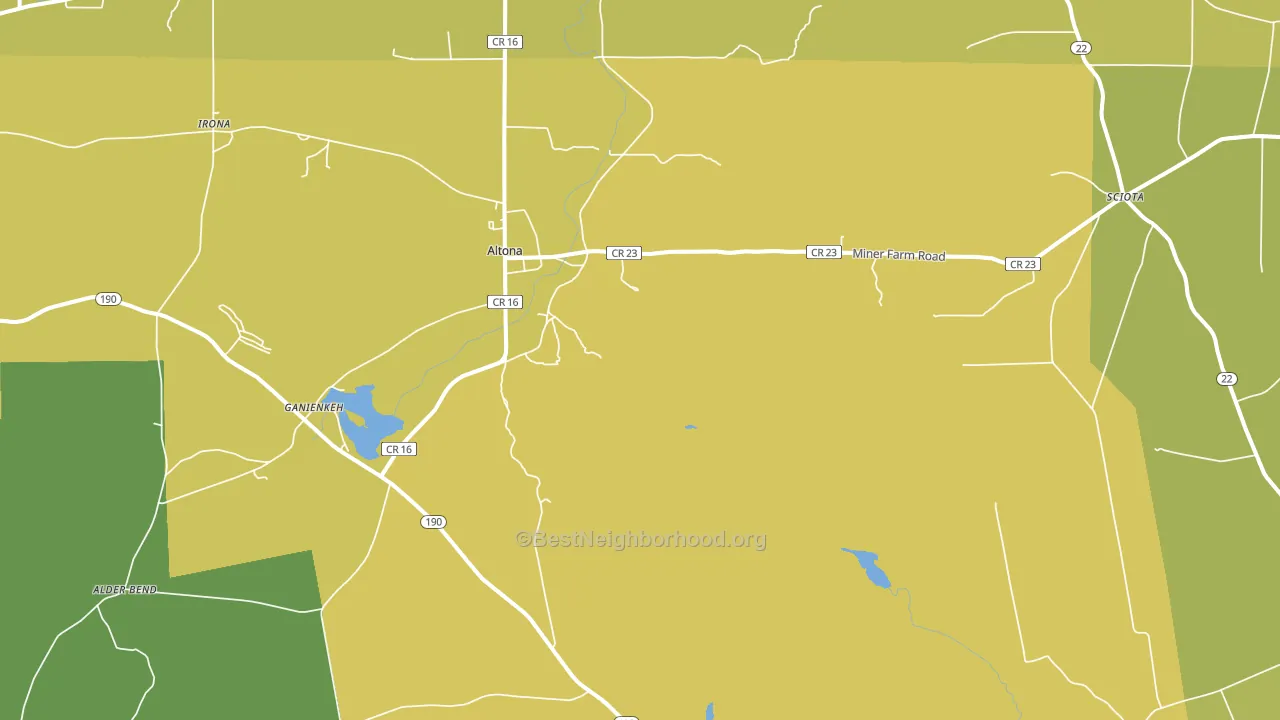 Altona, NY block-group voter-turnout map