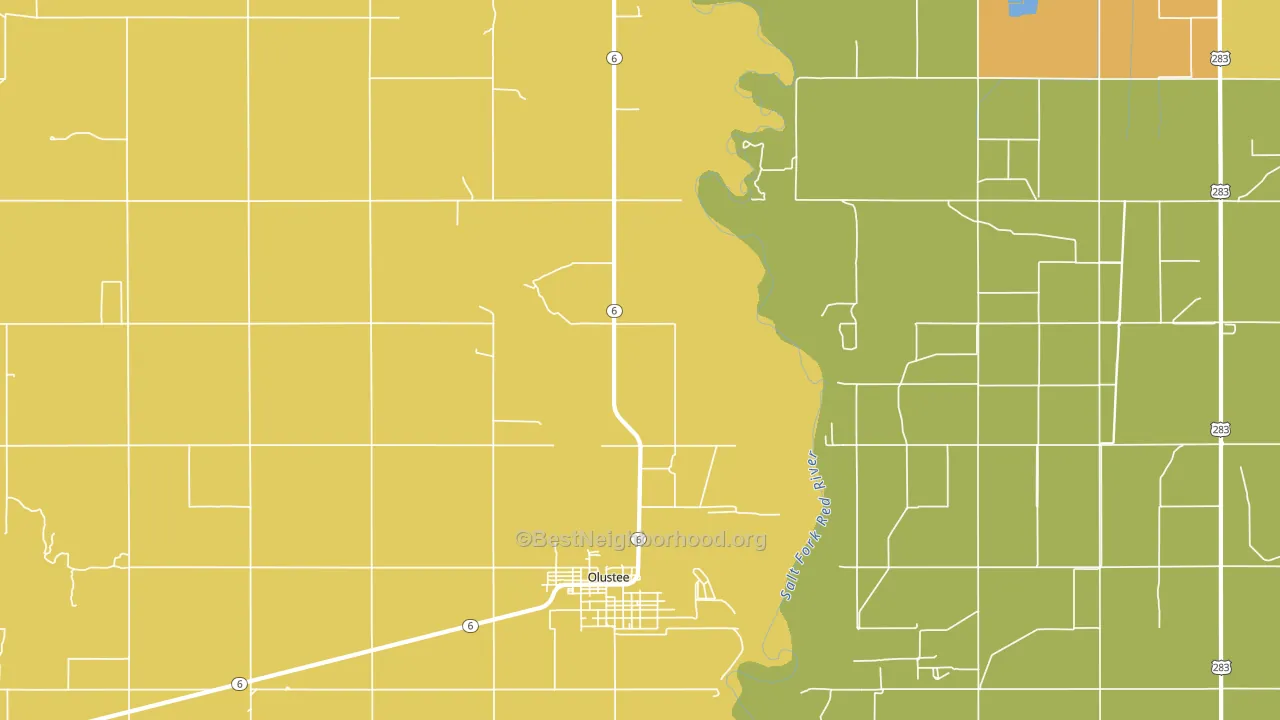 Altus Afb, OK block-group voter-turnout map