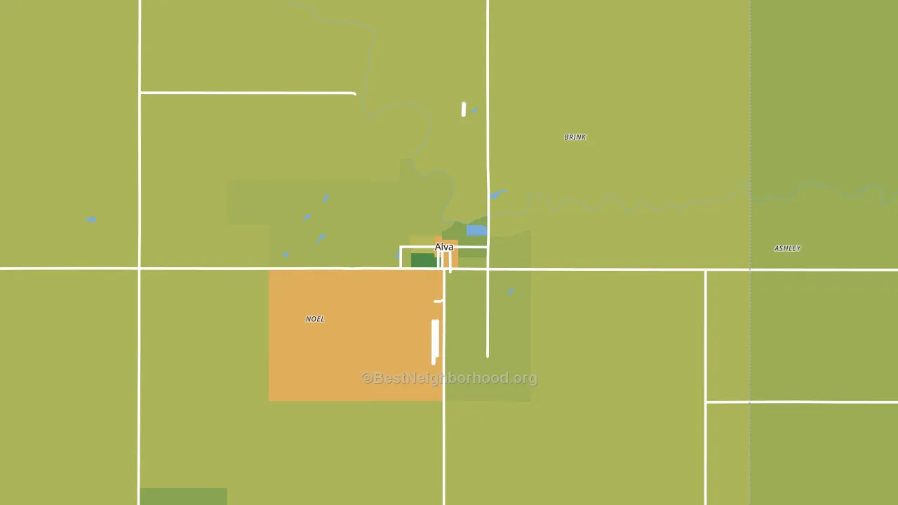 Alva, OK block-group voter-turnout map