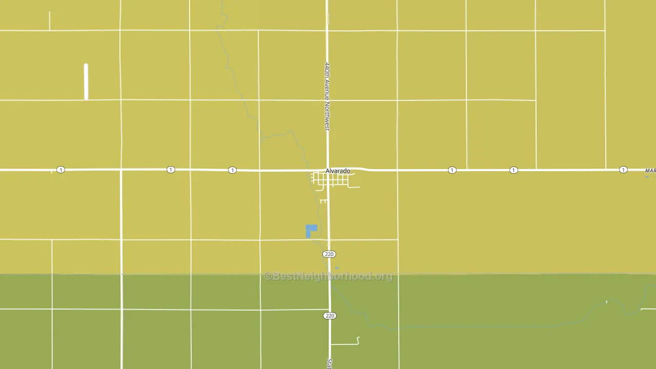 Alvarado, MN block-group voter-turnout map