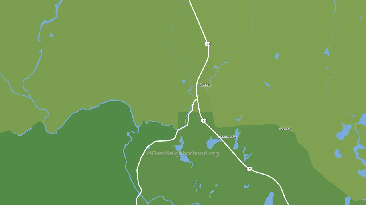Amasa, MI block-group voter-turnout map
