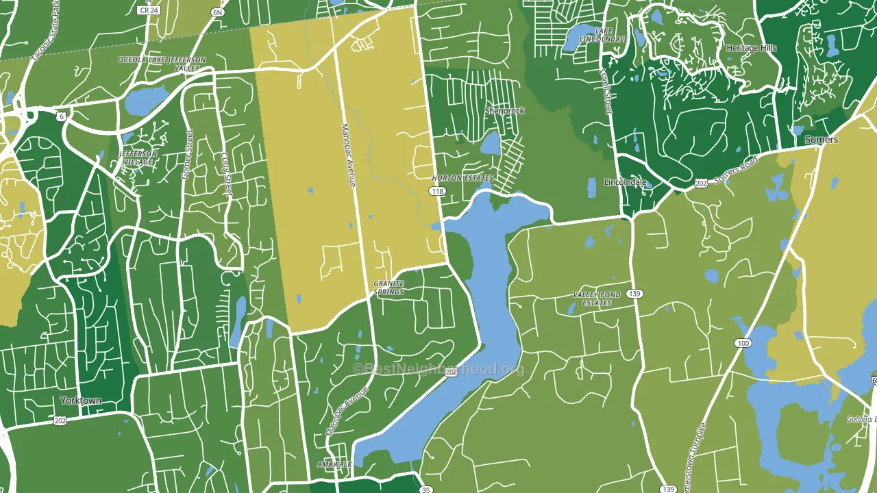 Amawalk, NY block-group voter-turnout map