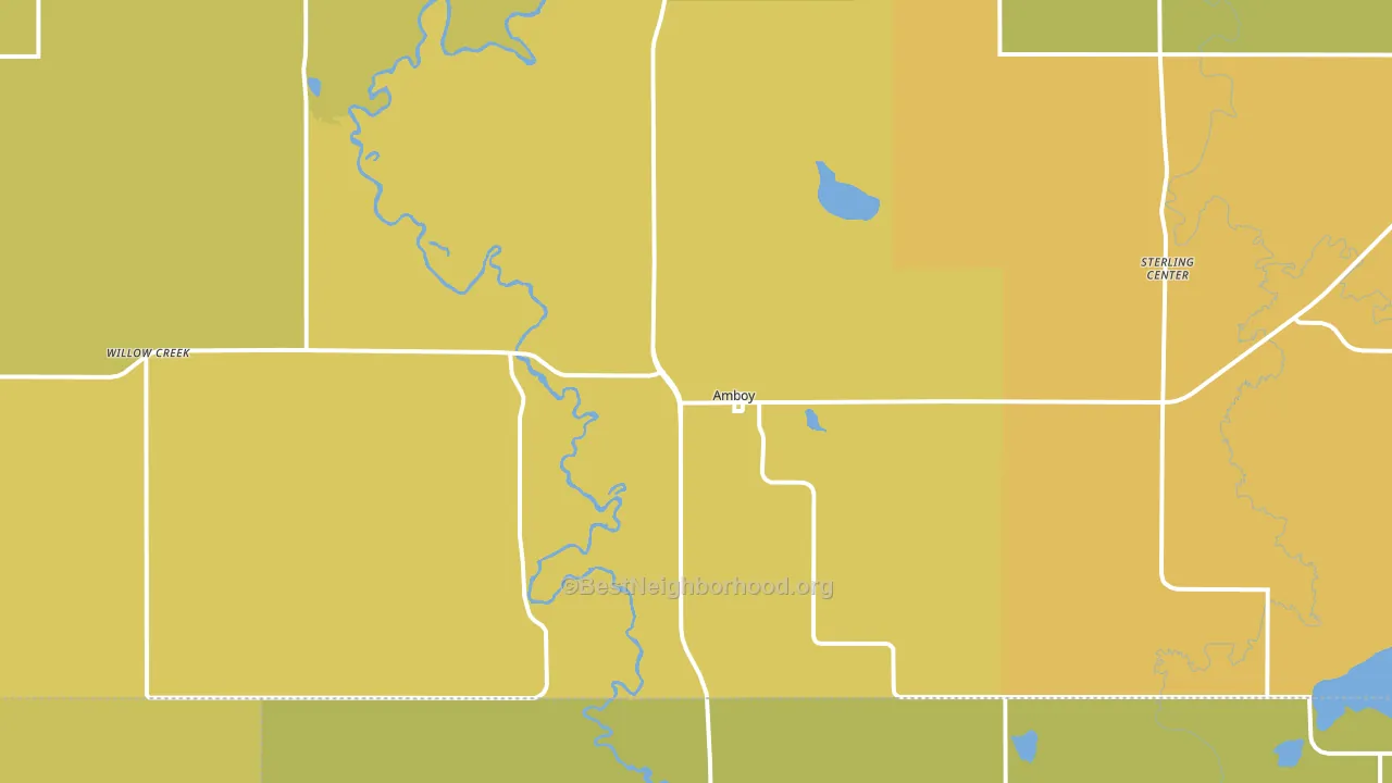 Amboy, MN block-group voter-turnout map