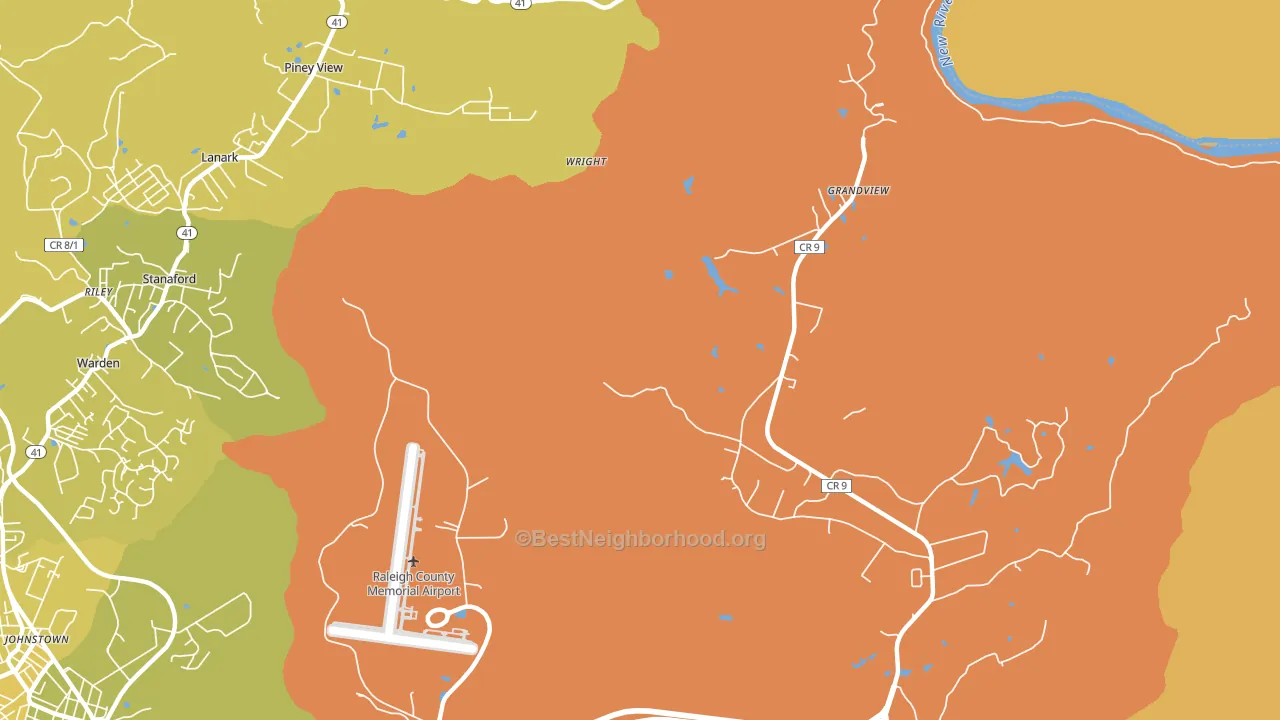 Ameagle, WV block-group voter-turnout map