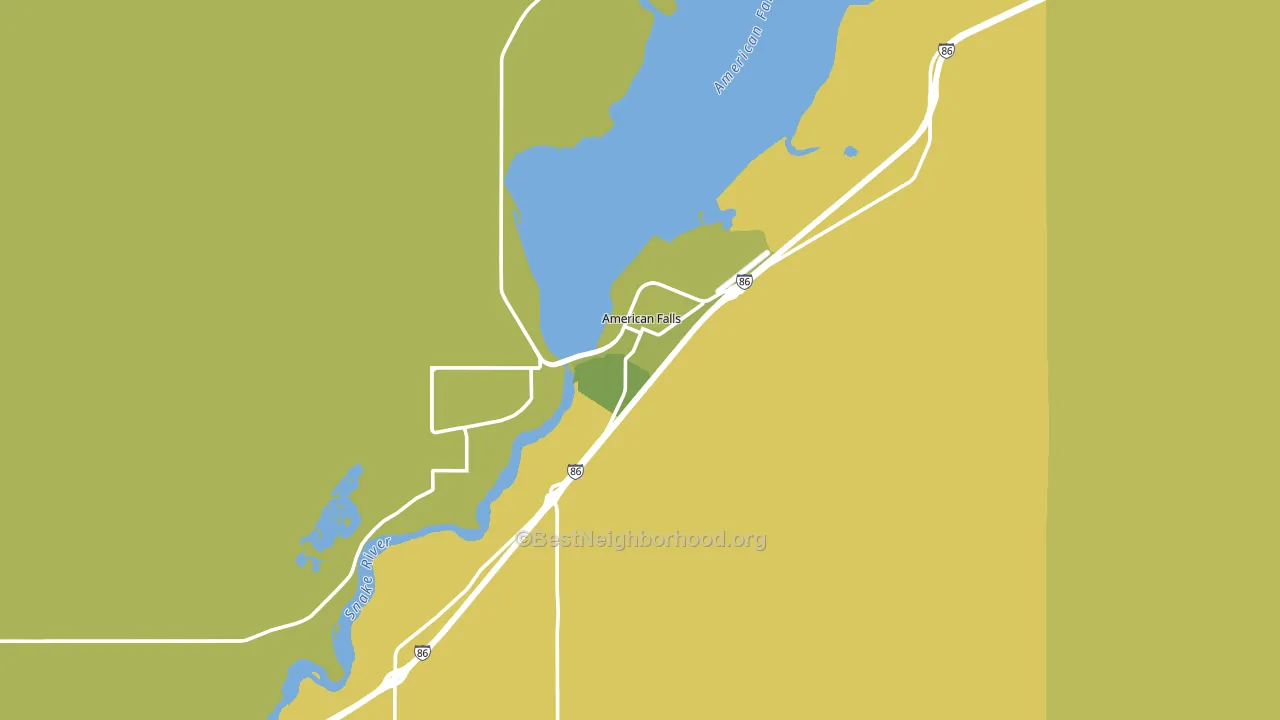 American Falls, ID block-group voter-turnout map