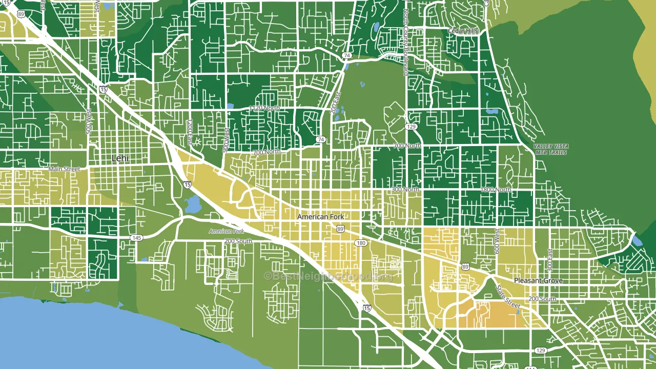 American Fork, UT block-group voter-turnout map
