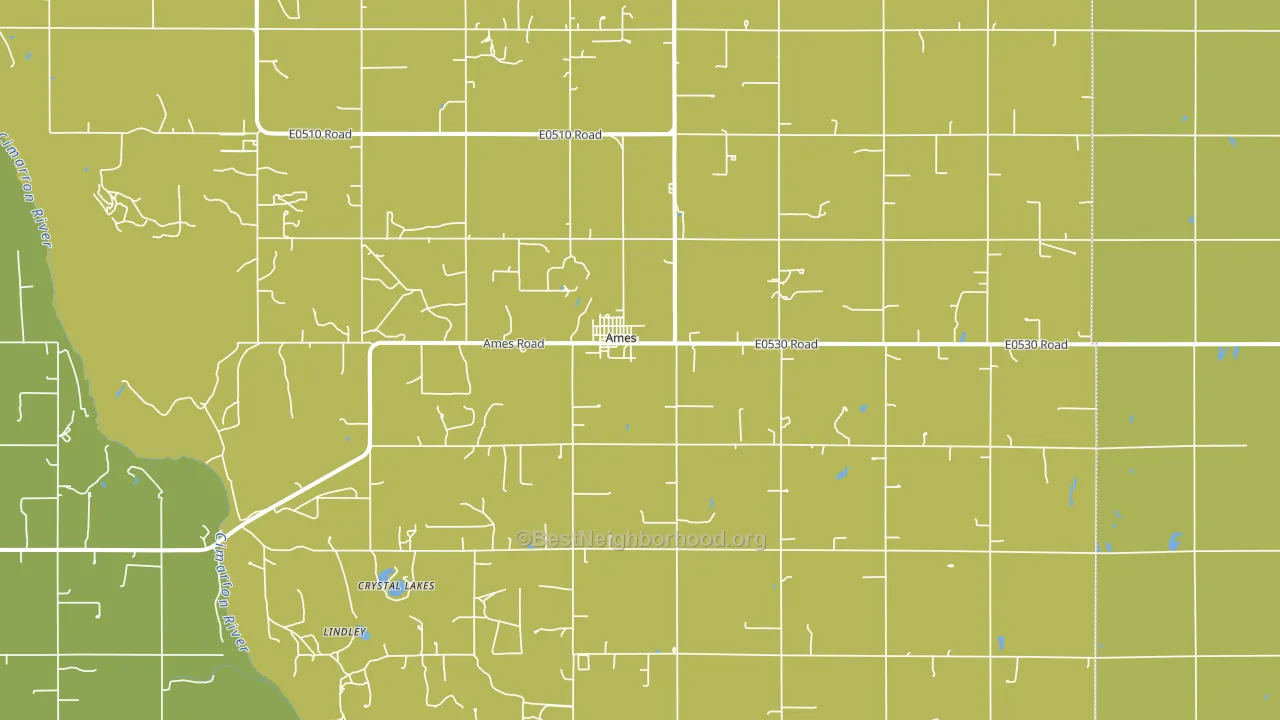 Ames, OK block-group voter-turnout map