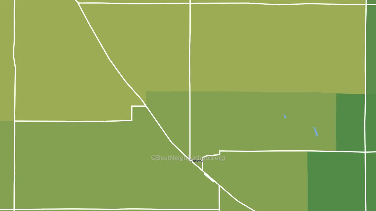 Amherst, NE block-group voter-turnout map