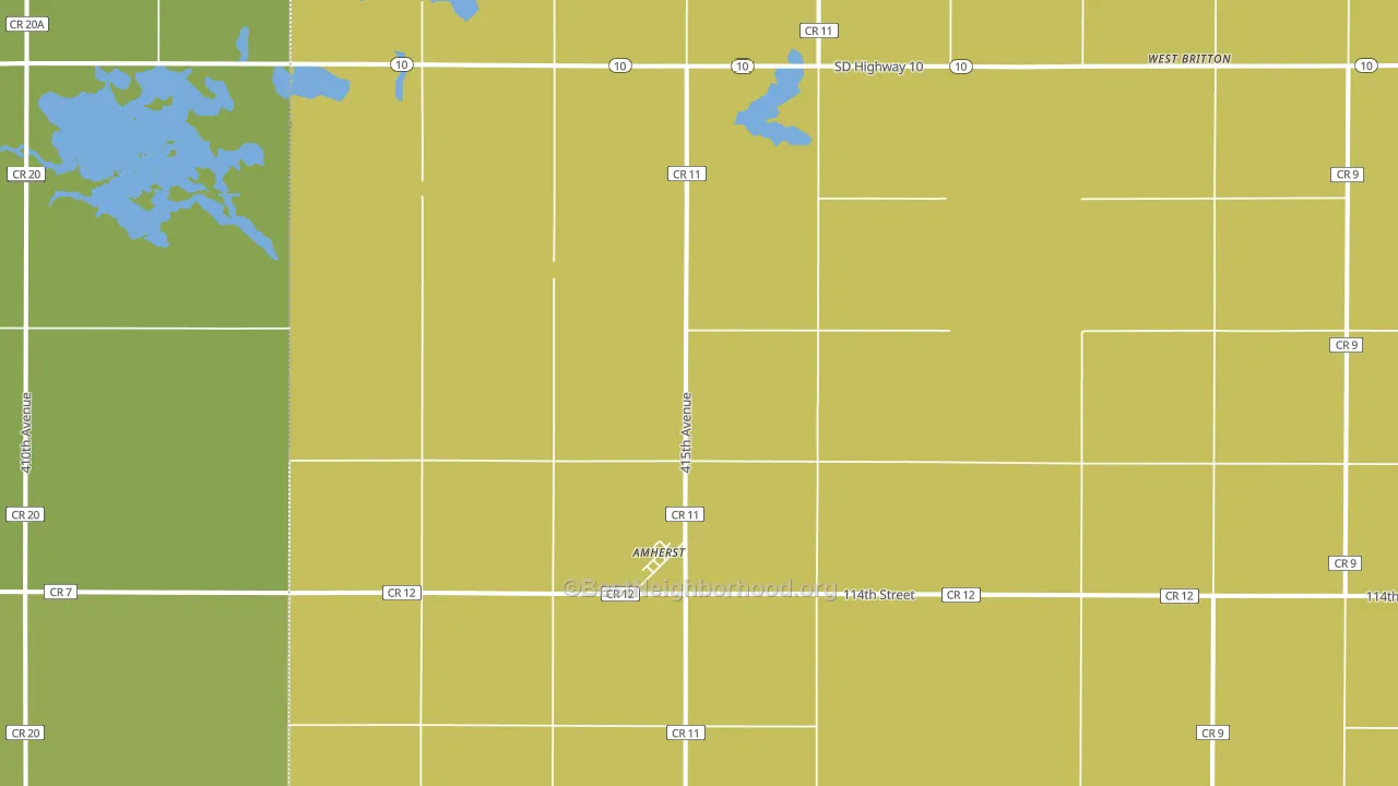 Amherst, SD block-group voter-turnout map