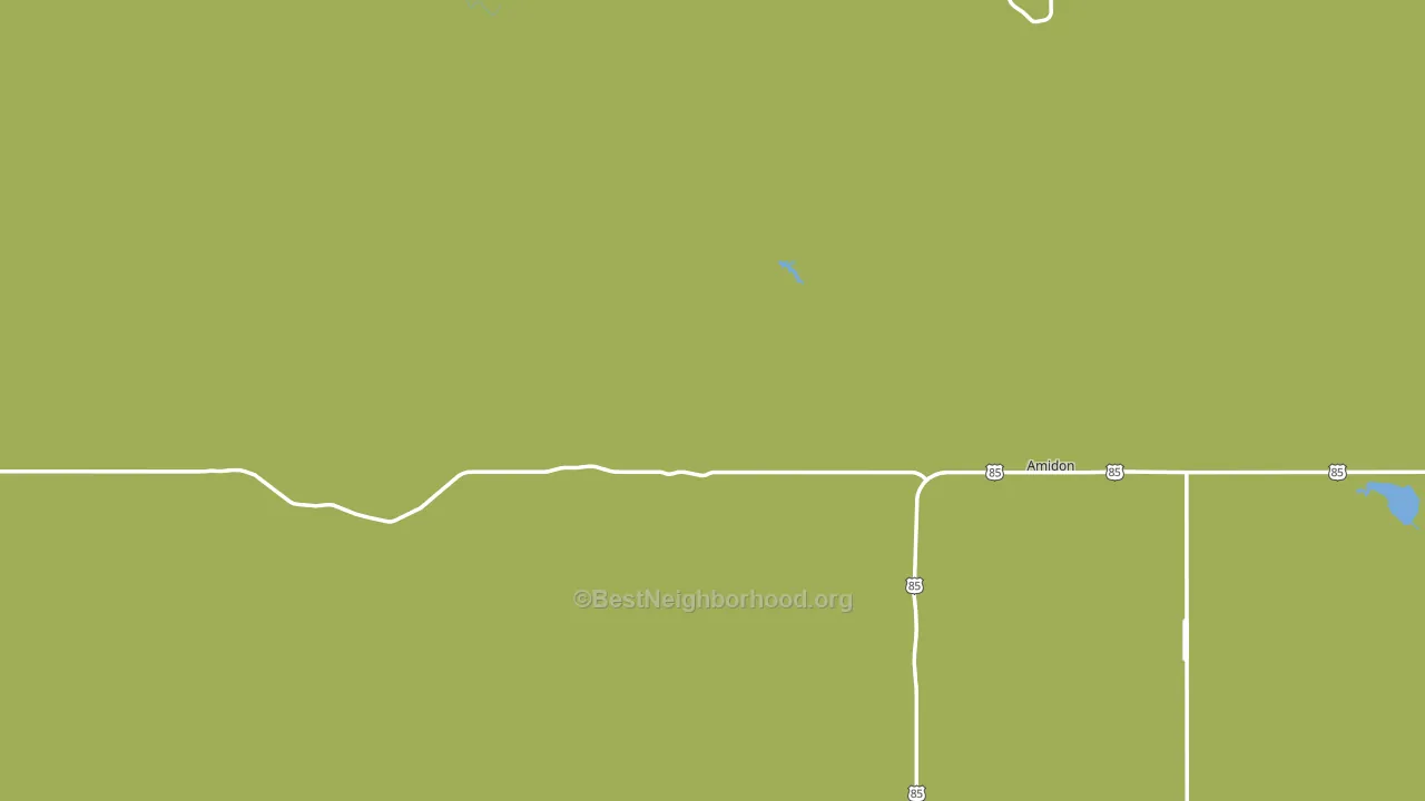 Amidon, ND block-group voter-turnout map