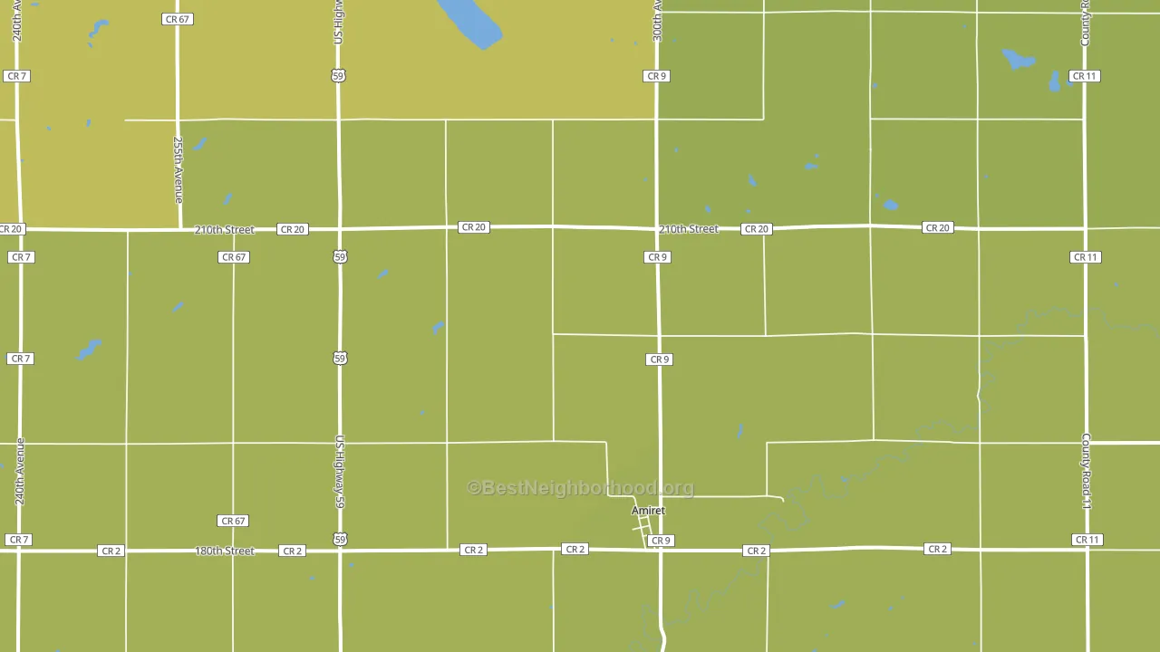Amiret, MN block-group voter-turnout map
