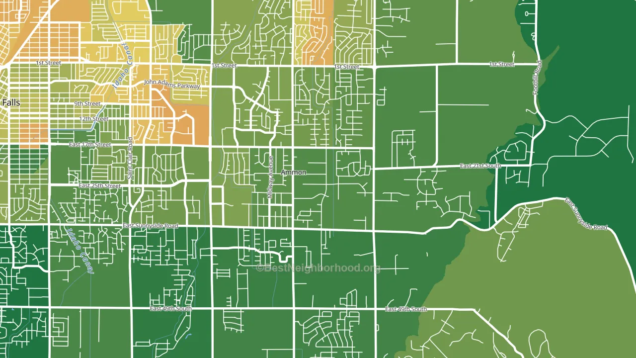 Ammon, ID block-group voter-turnout map