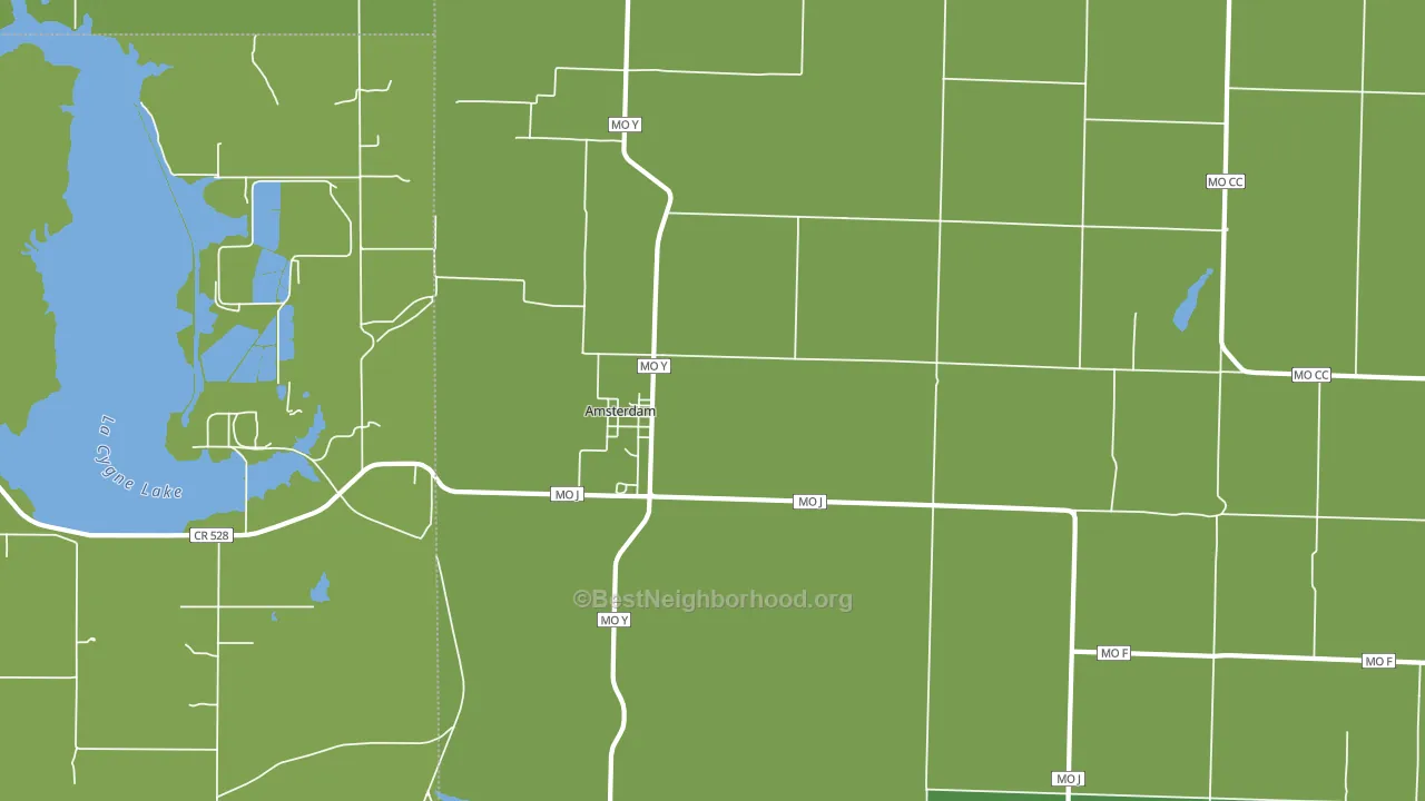 Amsterdam, MO block-group voter-turnout map