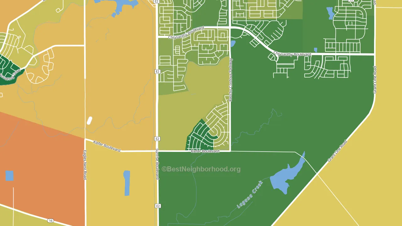 Anatolia Village, Rancho Cordova, CA block-group voter-turnout map
