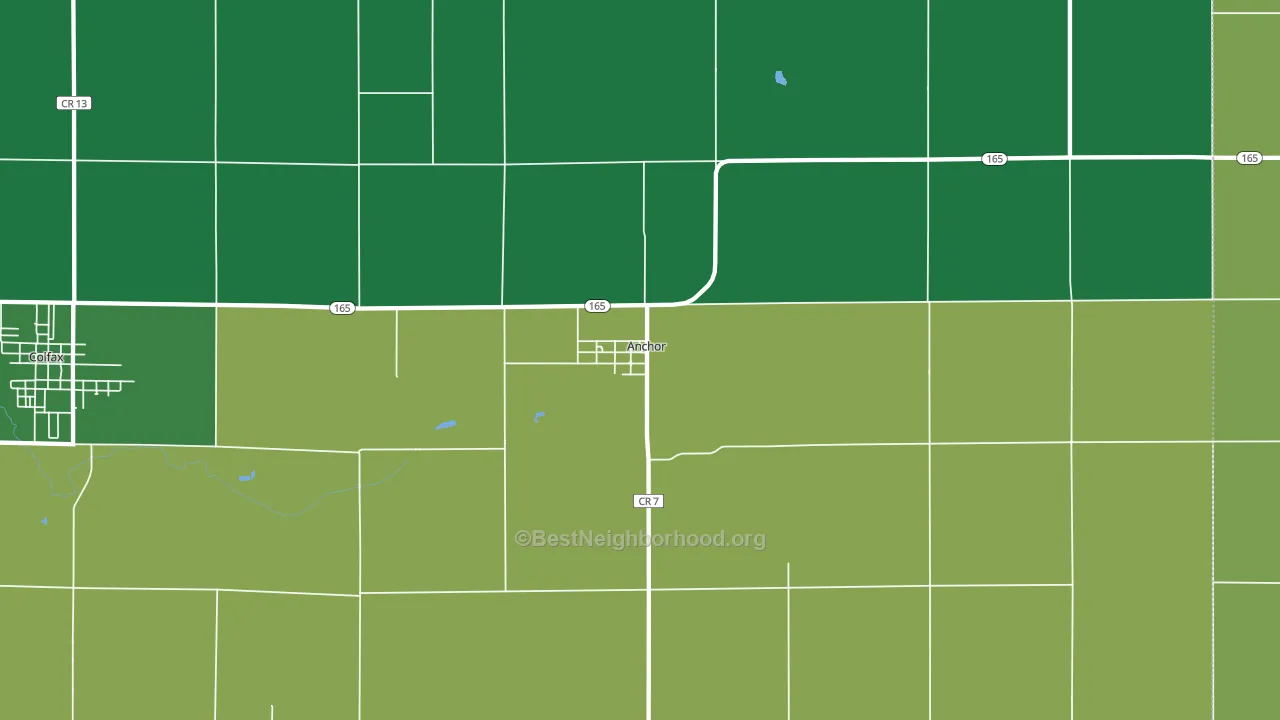 Anchor, IL block-group voter-turnout map