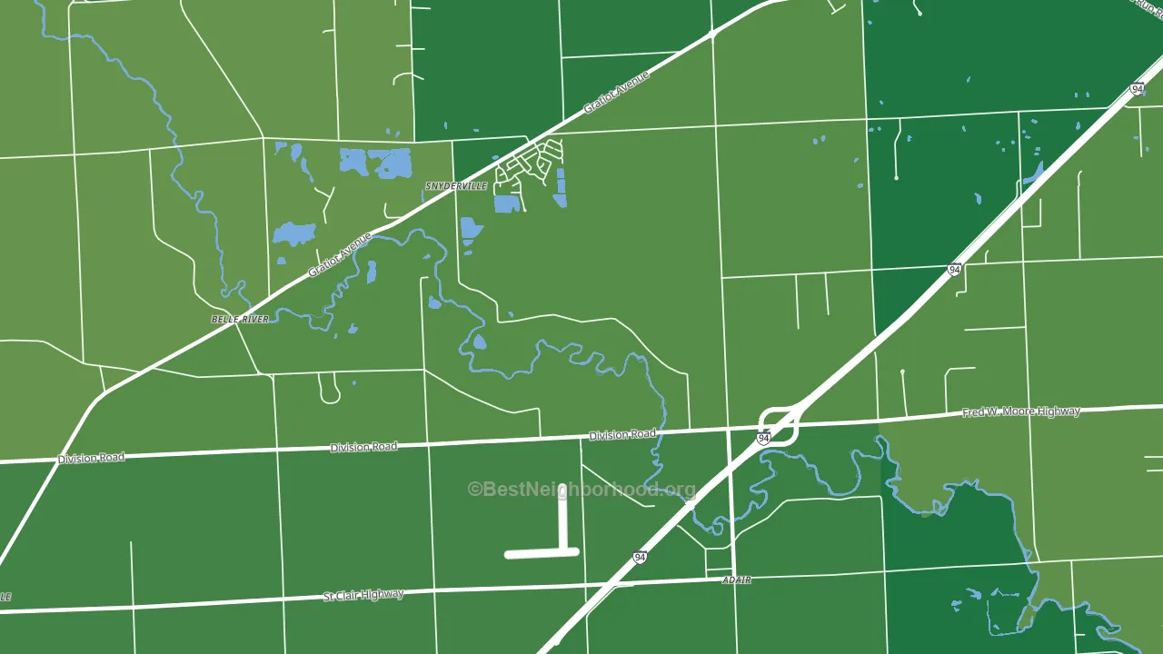 Anchorville, MI block-group voter-turnout map