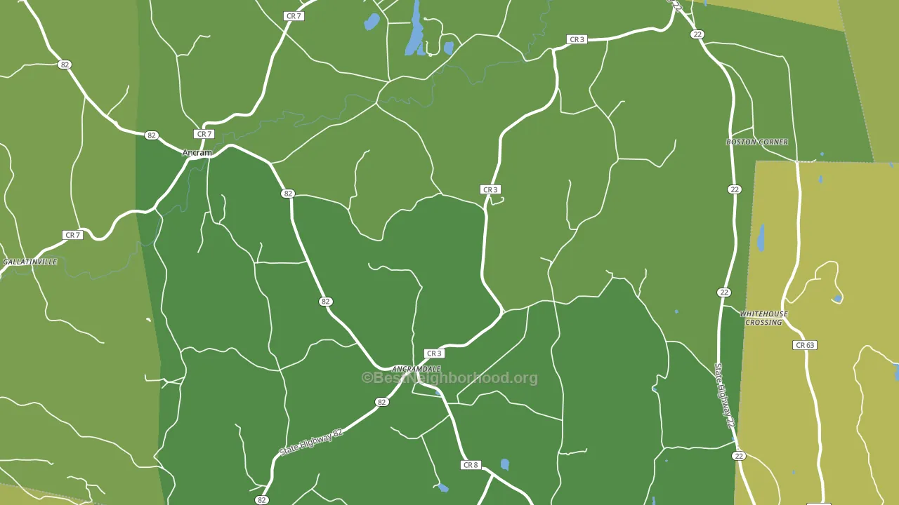 Ancramdale, NY block-group voter-turnout map