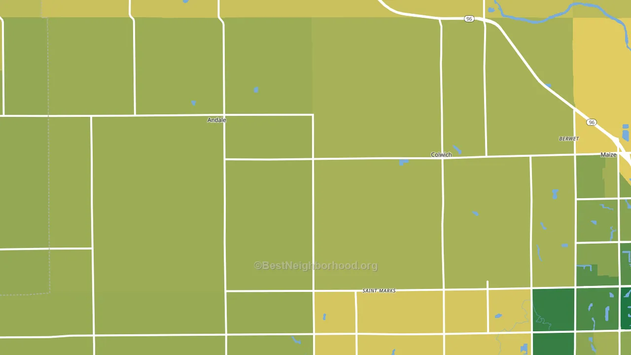 Andale, KS block-group voter-turnout map