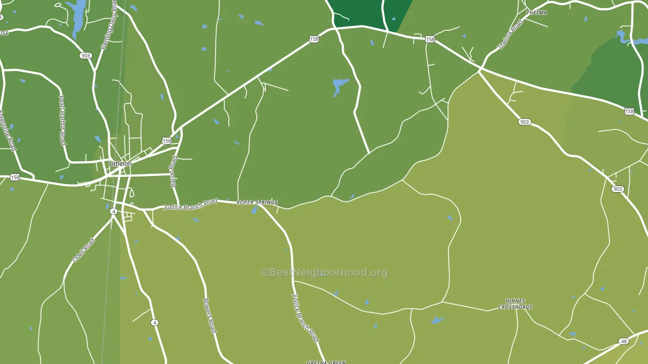 Andersons Crossroads, NC block-group voter-turnout map