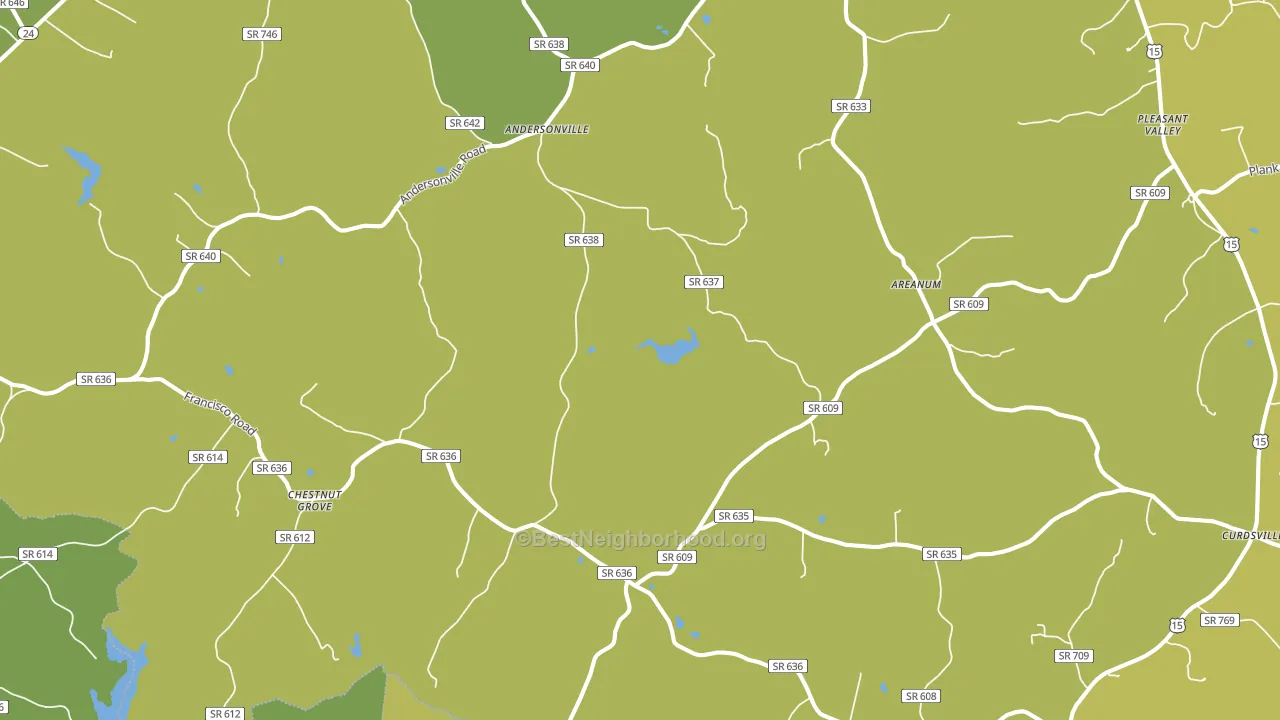 Andersonville, VA block-group voter-turnout map