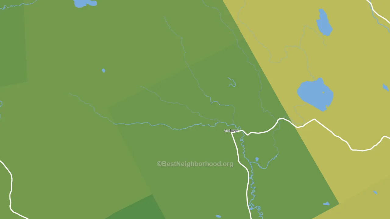 Andover, ME block-group voter-turnout map