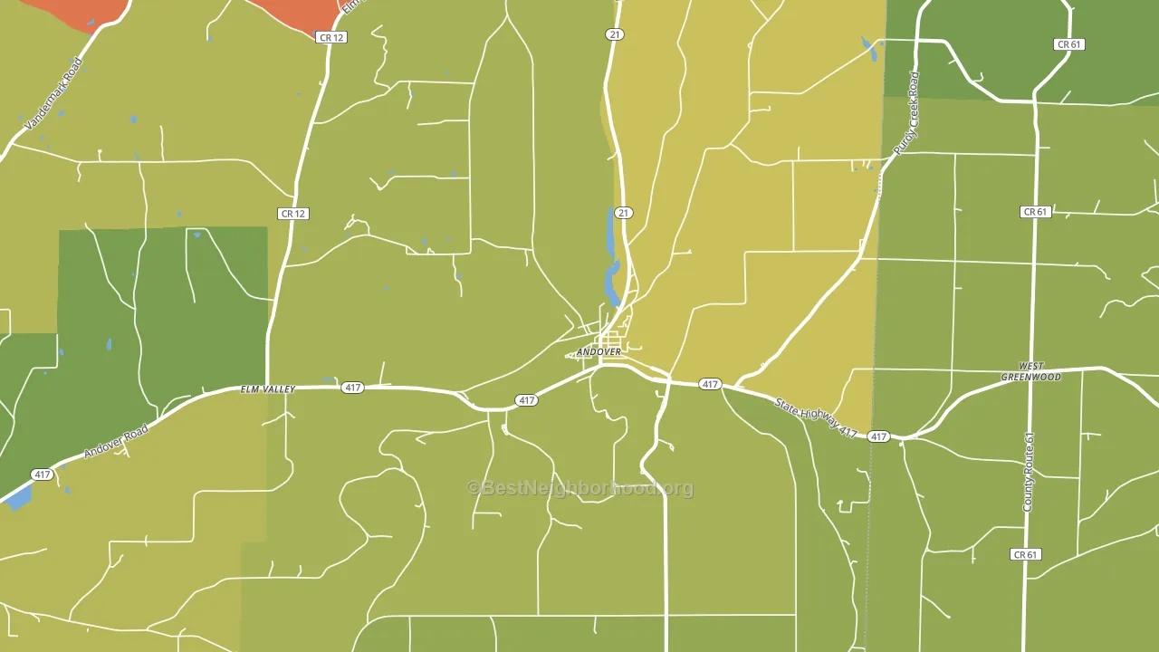 Andover, NY block-group voter-turnout map