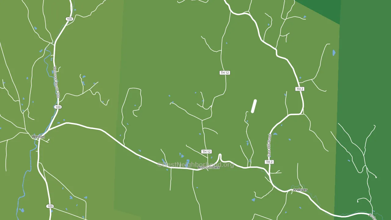 Andover, VT block-group voter-turnout map