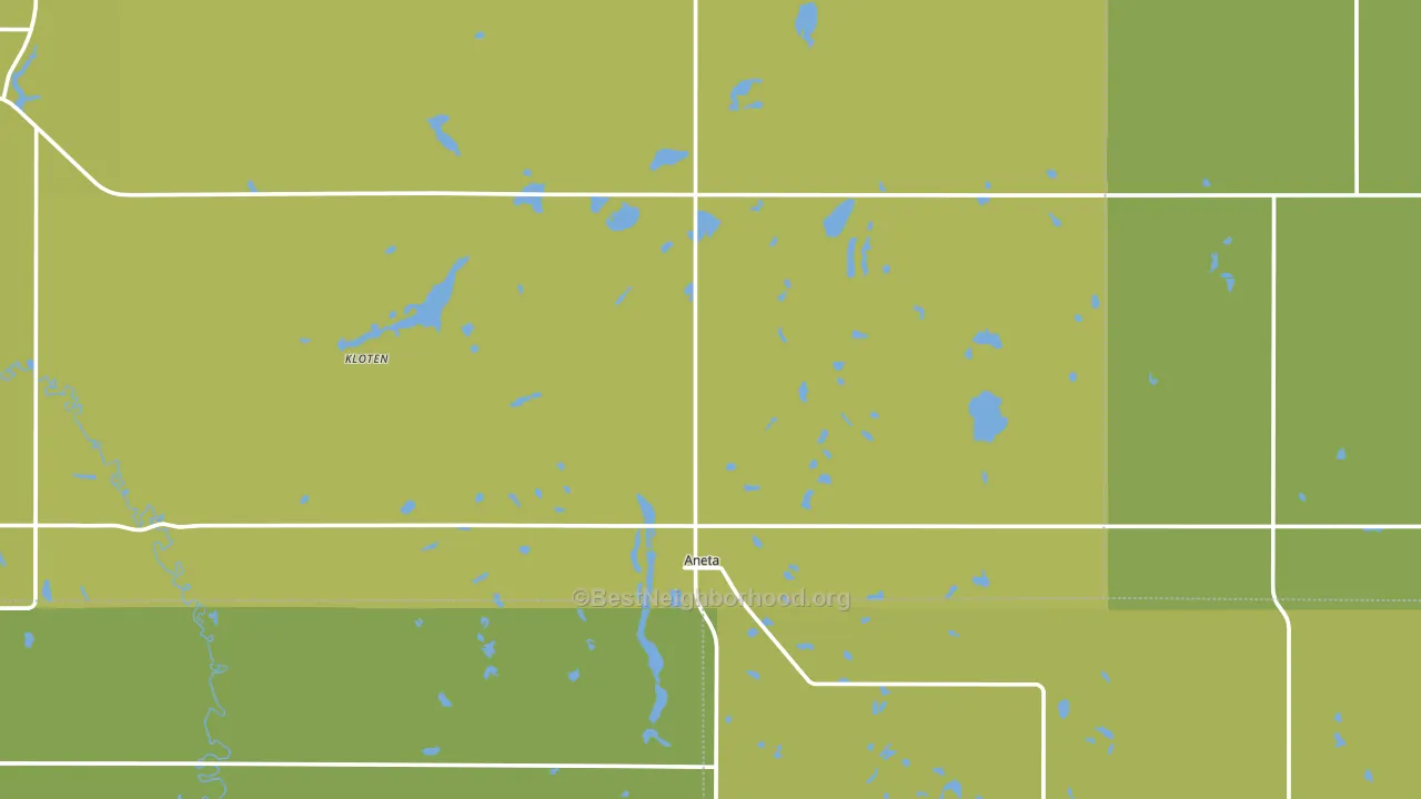 Aneta, ND block-group voter-turnout map