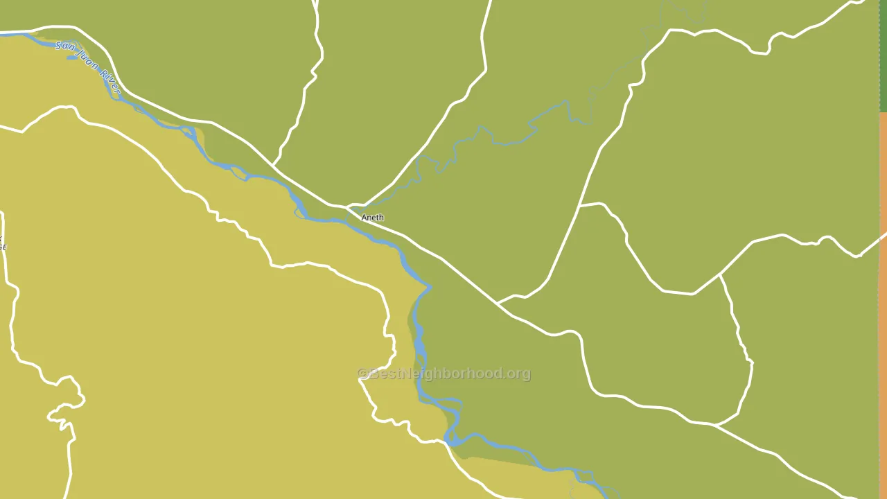 Aneth, UT block-group voter-turnout map