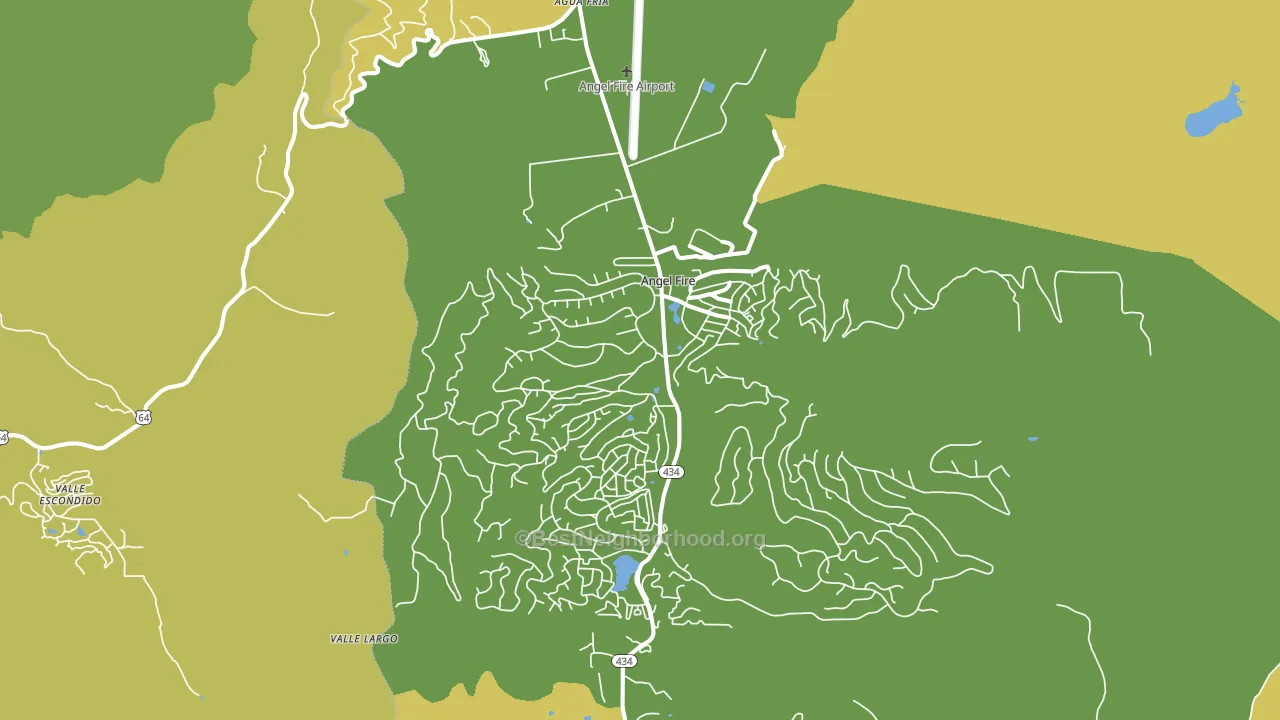Angel Fire, NM block-group voter-turnout map
