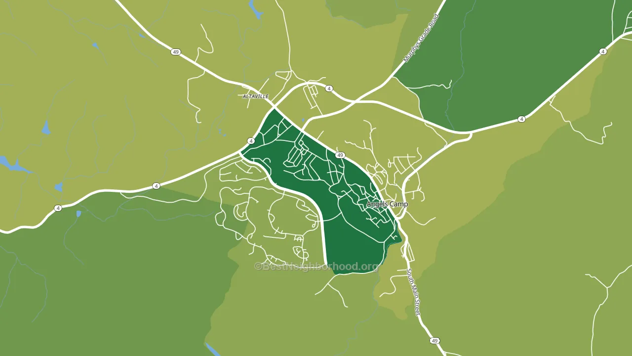 Angels, CA block-group voter-turnout map