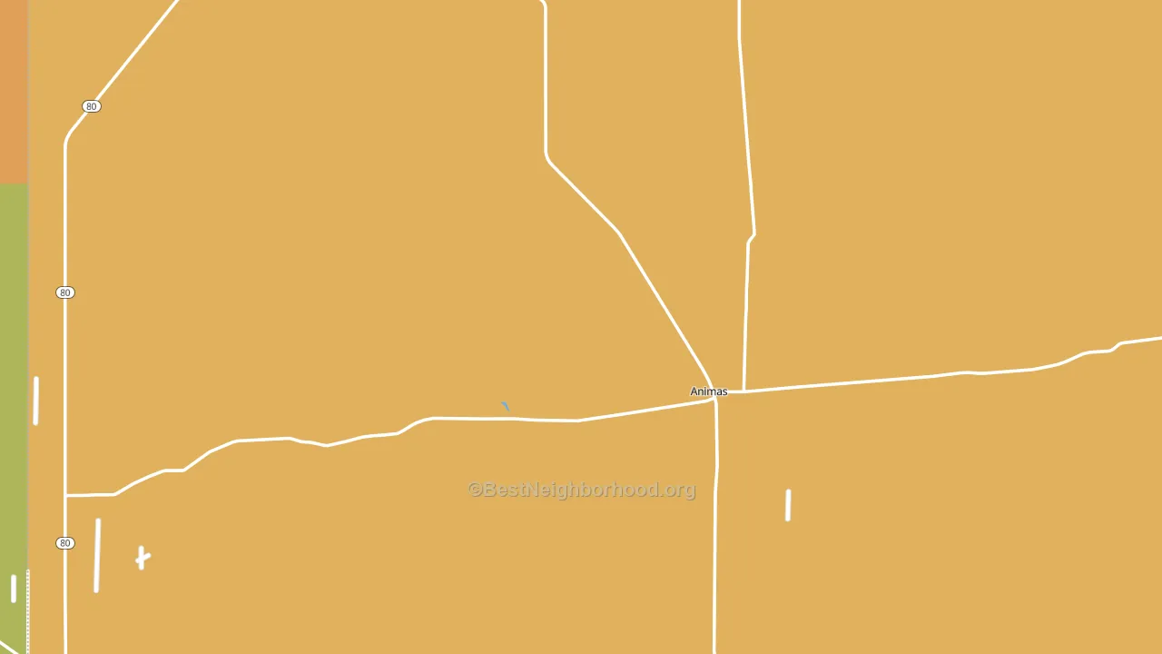 Animas, NM block-group voter-turnout map